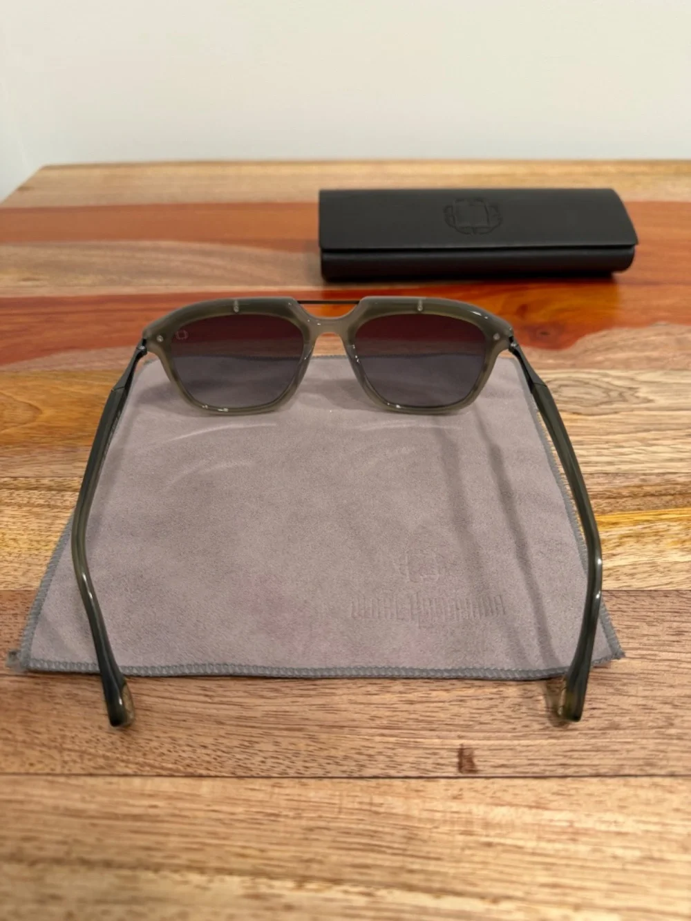 Blake Kuwahara Delano Sunglasses Olive Horn 53-19 NEW